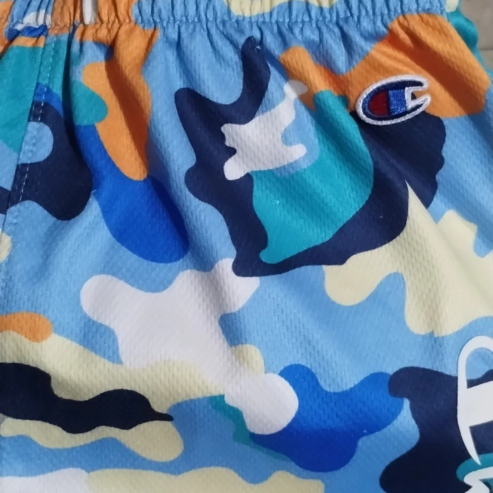 -Champion Colorful Camo Street wear Basic Short Boy 7 Authentic athletic wear - Picture 11 of 16